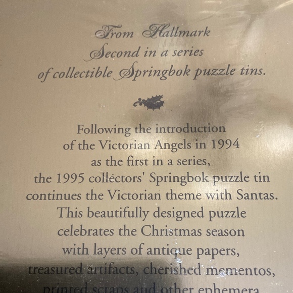 Hallmark Victorian Santas 1995 Second In A Series Sealed Collectible Tin - Picture 10 of 11